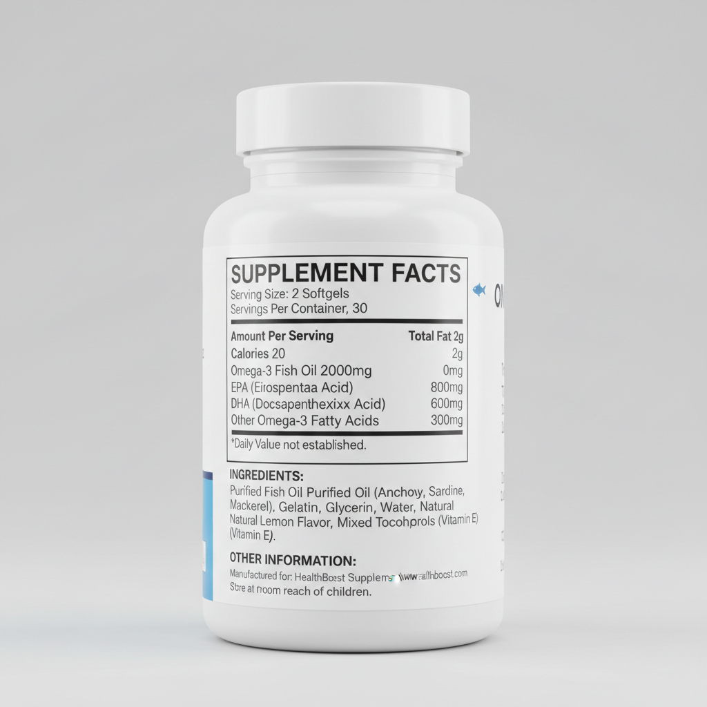 Fish Oil back label