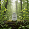 Foto producto CoQ10 con fondo de bosque